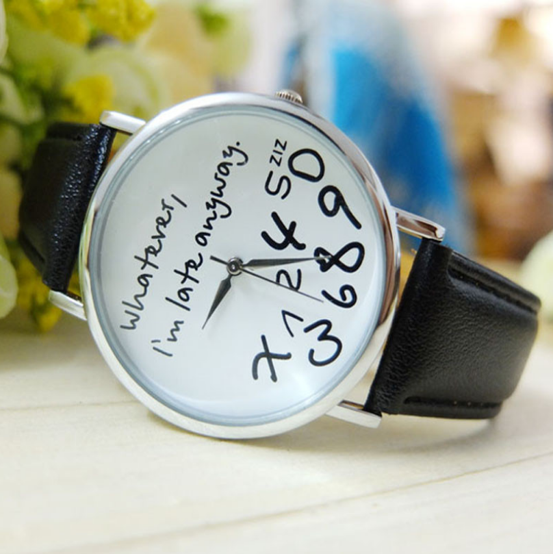 Couple's Fashion Watches with Leather Straps (Irregular Design)